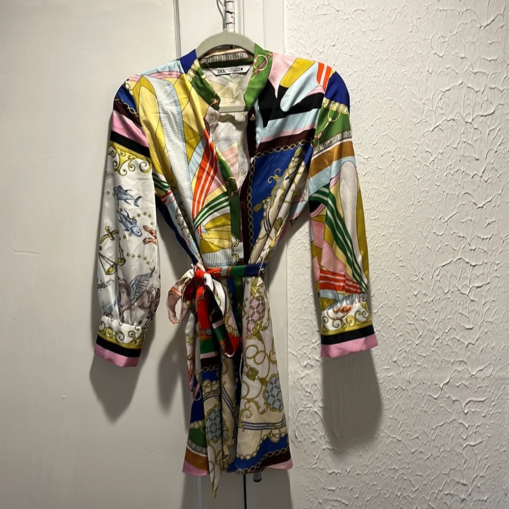 Zara Printed Mini Dress